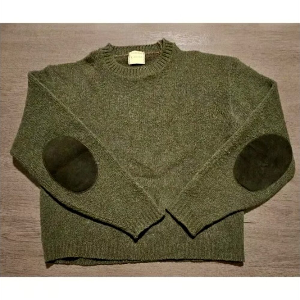 McGregor/Camelot-1950's Vintage sweater Olive Green Lamb wool & Camel Hair